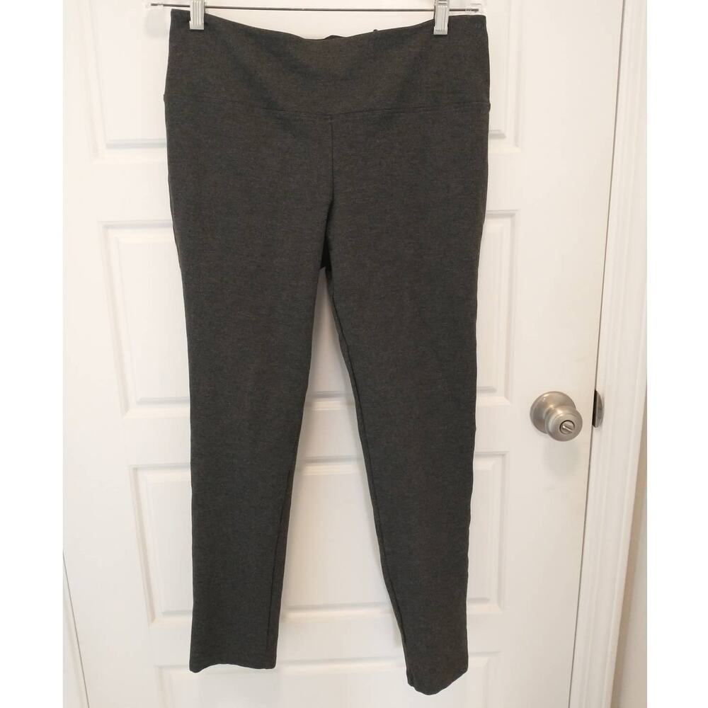 Liz Claiborne High Rise Ankle Pants Womens XL Dark Gray Stretch Leggings